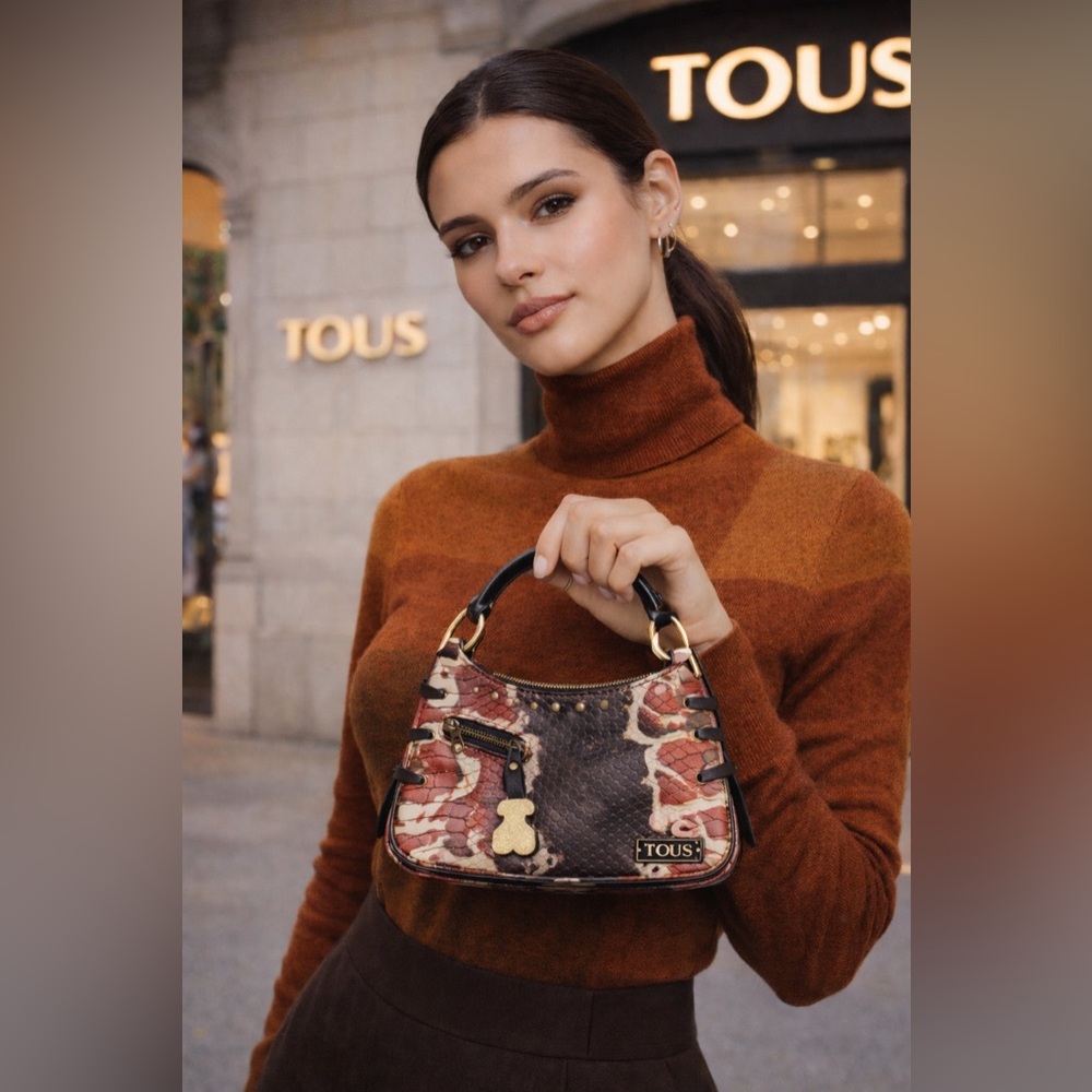 TOUS Vintage Snakeskin Mini Shoulder Bag Y2K EUC